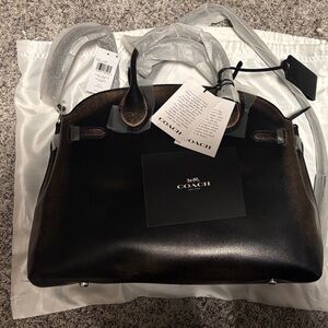 Coach Black and Brown Soft Empire Carryall Bag 40